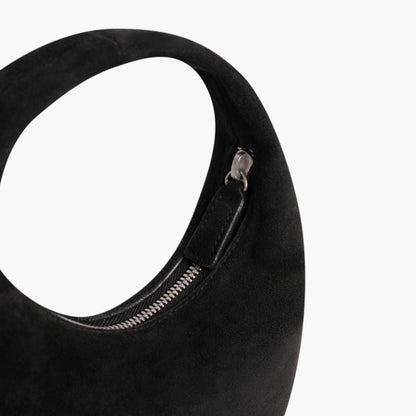 Mini Crescent | Black Suede