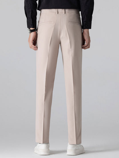 Long Sleeved Knitted Stripe Jacquard Polo Shirt & Slim Fit Tapered Trousers