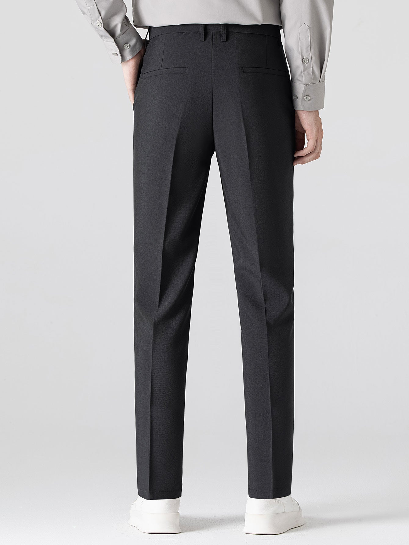 Long Sleeve Stripe Button Up Shirt & Slim Fit Tapered Trousers